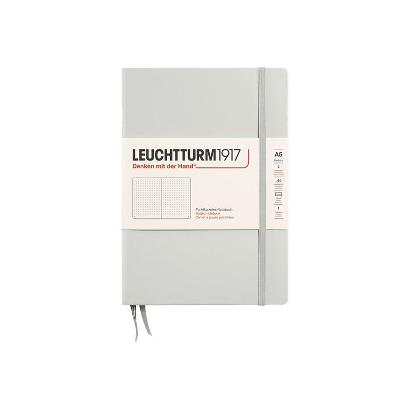 4004117625855-Leuchtturm1917 - Carnet de notes rigide A5 - pointillés - gris clair-P_405155348_1-0
