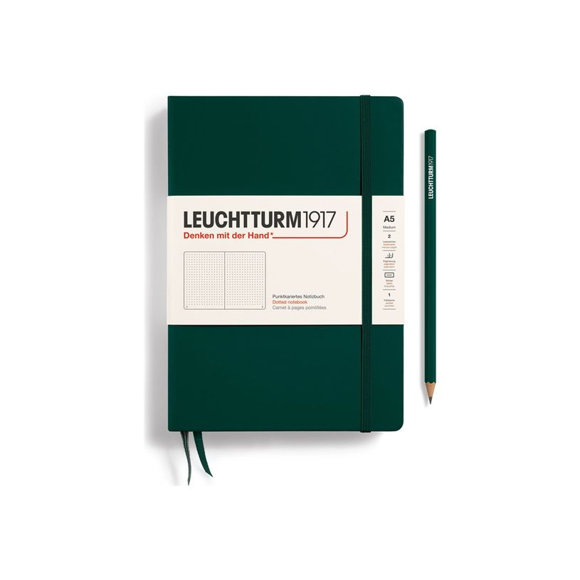4004117625930-Leuchtturm1917 - Carnet de notes rigide A5 - pointillés - vert sapin-P_405155356_1-0