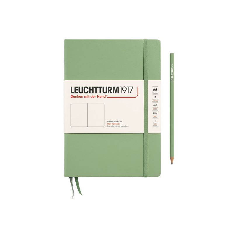 4004117570018-Leuchtturm1917 - Carnet de notes rigide A5 - pointillés - vert sauge-P_405155357_1-0