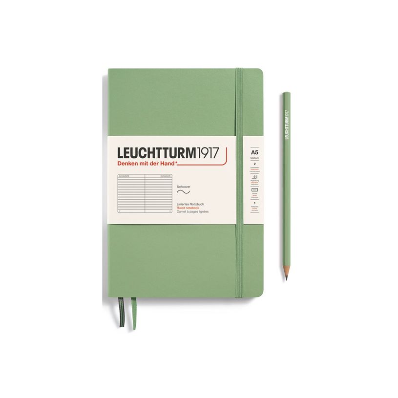 4004117570063-Leuchtturm1917 - Carnet de notes souple A5 - ligné - vert sauge-P_405155375_1-0