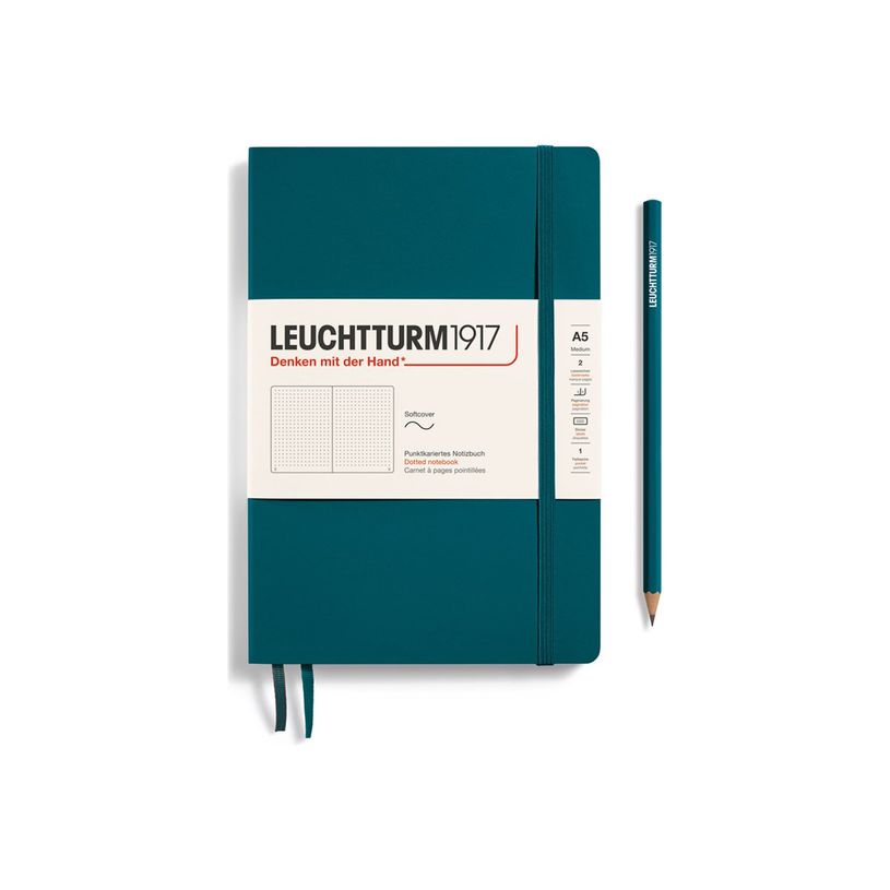 4004117583018-Leuchtturm1917 - Carnet de notes souple A5 - pointillés - bleu pétrole-P_405155381_1-0