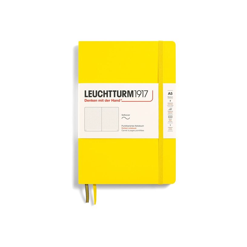 4004117582998-Leuchtturm1917 - Carnet de notes souple A5 - pointillés - jaune citron-P_405155386_1-0