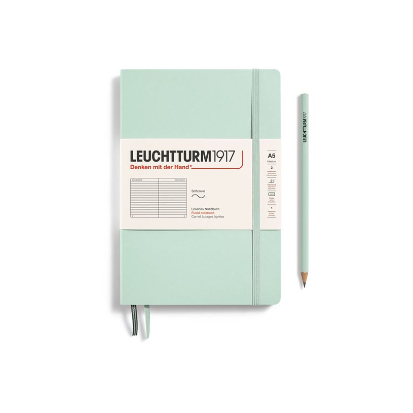 4004117626111-Leuchtturm1917 - Carnet de notes souple A5 - ligné - vert d'eau-P_405155392_1-0