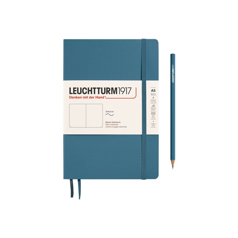 4004117588082-Leuchtturm1917 - Carnet de notes souple A5 - uni - bleu acier-P_405155396_1-0