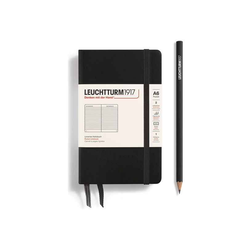 4004117258114-Leuchtturm1917 - Carnet de notes rigide A6 - ligné - noir-P_405155424_1-0