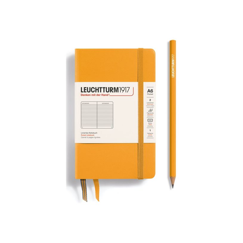 4004117610691-Leuchtturm1917 - Carnet de notes rigide A6 - ligné - orange-P_405155425_1-0