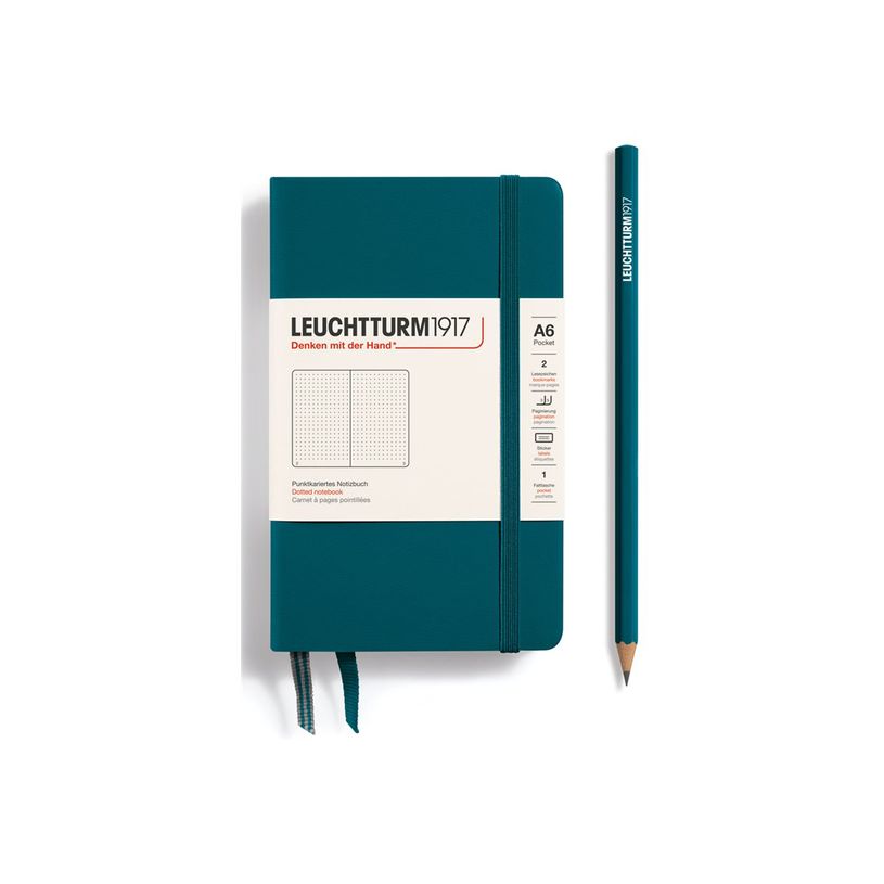 4004117552083-Leuchtturm1917 - Carnet de notes rigide A6 - pointillés - bleu pétrole-P_405155427_1-0