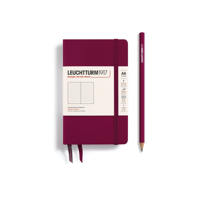 4004117551994-Leuchtturm1917 - Carnet de notes rigide A6 - pointillés - bordeaux-P_405155430_1-0