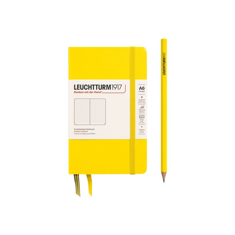 4004117424830-Leuchtturm1917 - Carnet de notes rigide A6 - pointillés - jaune citron-P_405155431_1-0