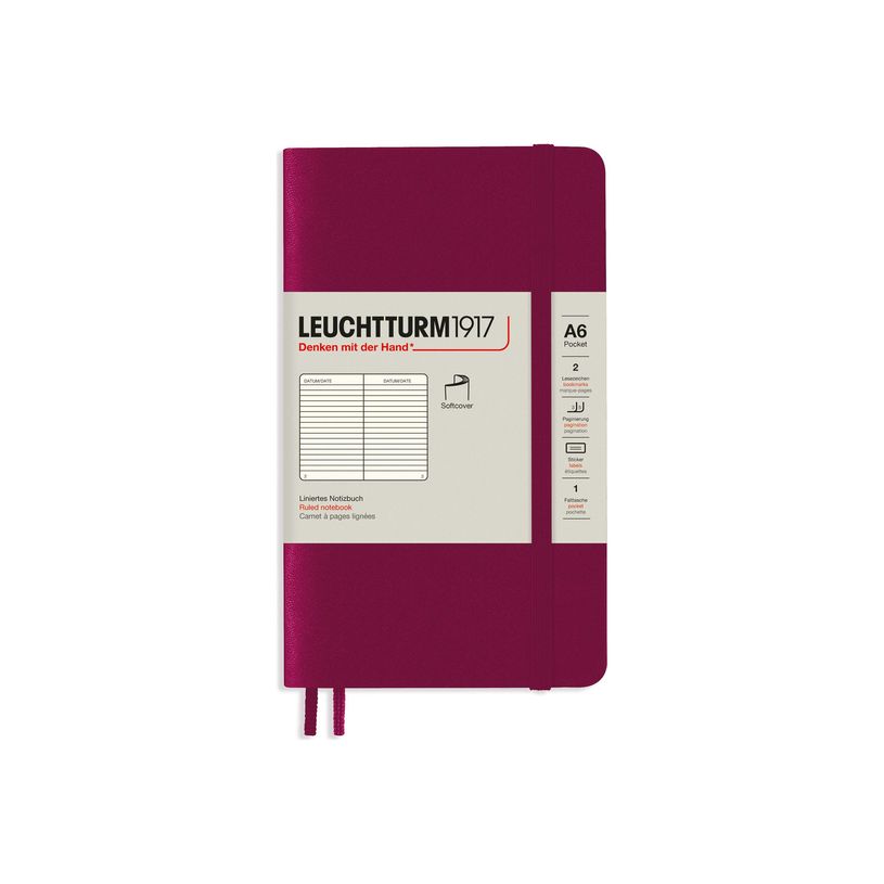 4004117582950-Leuchtturm1917 - Carnet de notes souple A6 - ligné - bordeaux-P_405155448_1-0