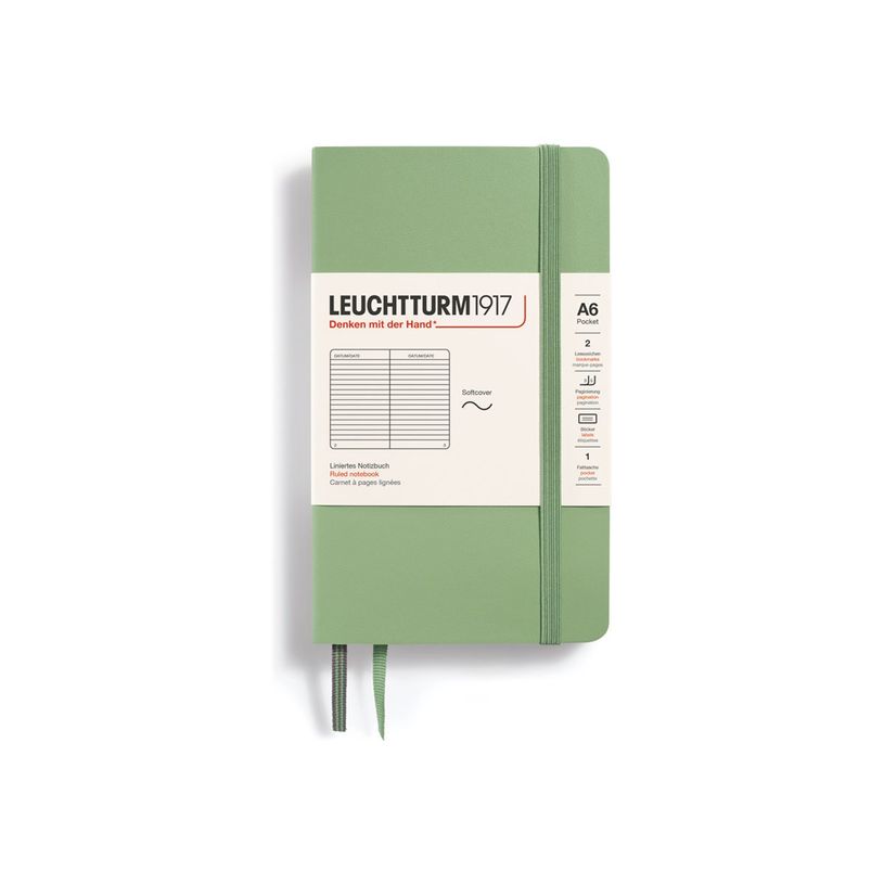 4004117593512-Leuchtturm1917 - Carnet de notes souple A6 - ligné - vert sauge-P_405155453_1-0