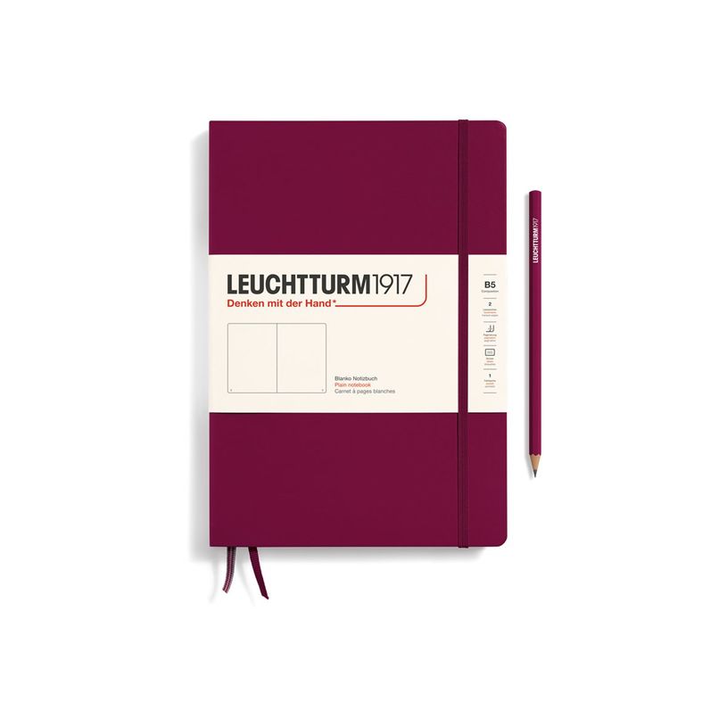 4004117615955-Leuchtturm1917 - Carnet de notes rigide - composition B5 - uni - bordeaux-P_405155466_1-0