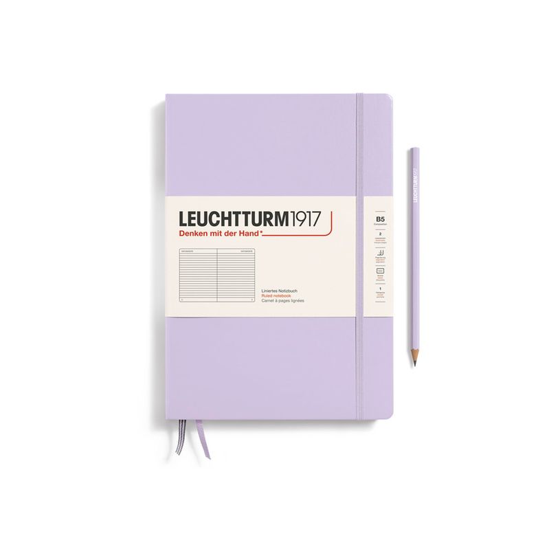 4004117632754-Leuchtturm1917 - Carnet de notes rigide - composition B5 - ligné - lilas-P_405155475_1-0