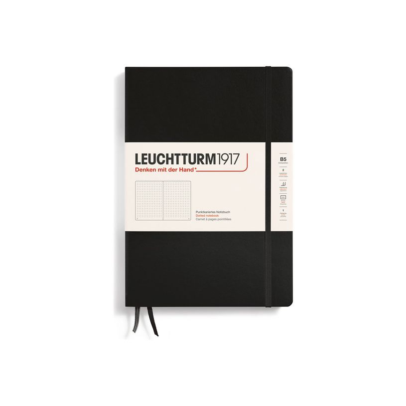 4004117616174-Leuchtturm1917 - Carnet de notes rigide - composition B5 - pointillés - noir-P_405155484_1-0