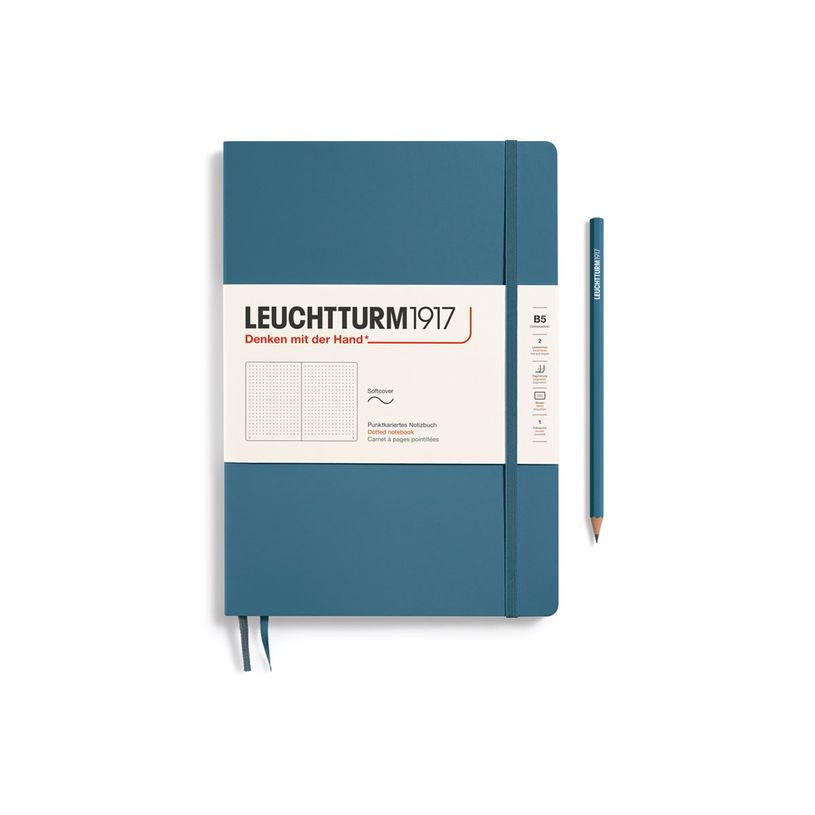 4004117610790-Leuchtturm1917 - Carnet de notes souple B5 - pointillés - bleu acier-P_405155495_1-0