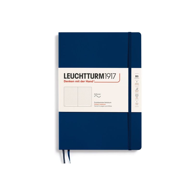 4004117468346-Leuchtturm1917 - Carnet de notes souple B5 - pointillés - bleu marine-P_405155496_1-0