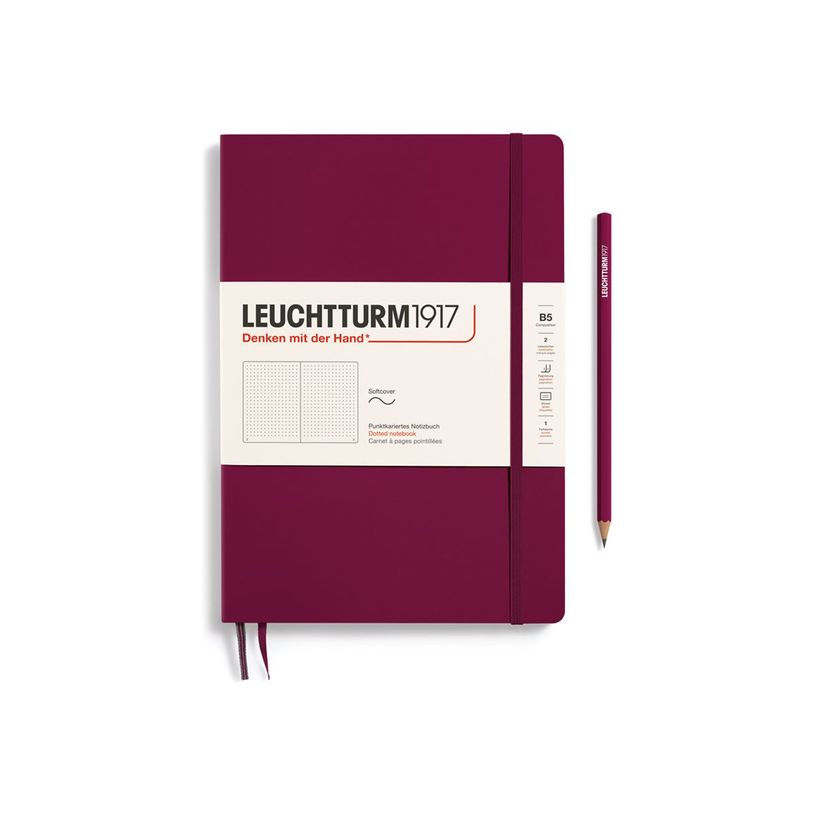 4004117551697-Leuchtturm1917 - Carnet de notes souple B5 - pointillés - bordeaux-P_405155497_1-0