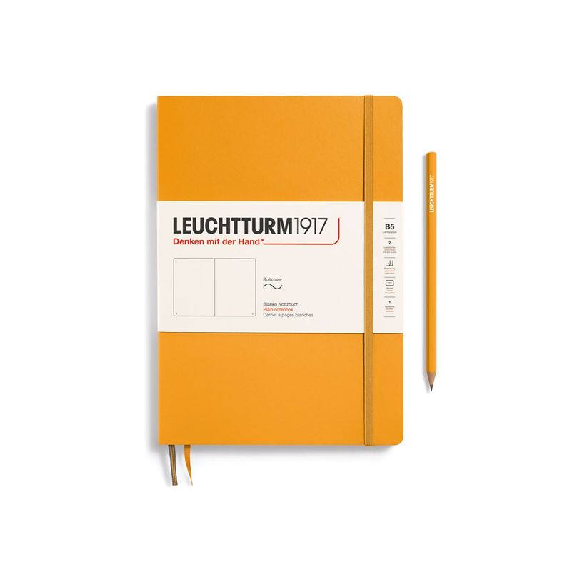 4004117610752-Leuchtturm1917 - Carnet de notes souple - composition B5 - uni - orange-P_405155506_1-0