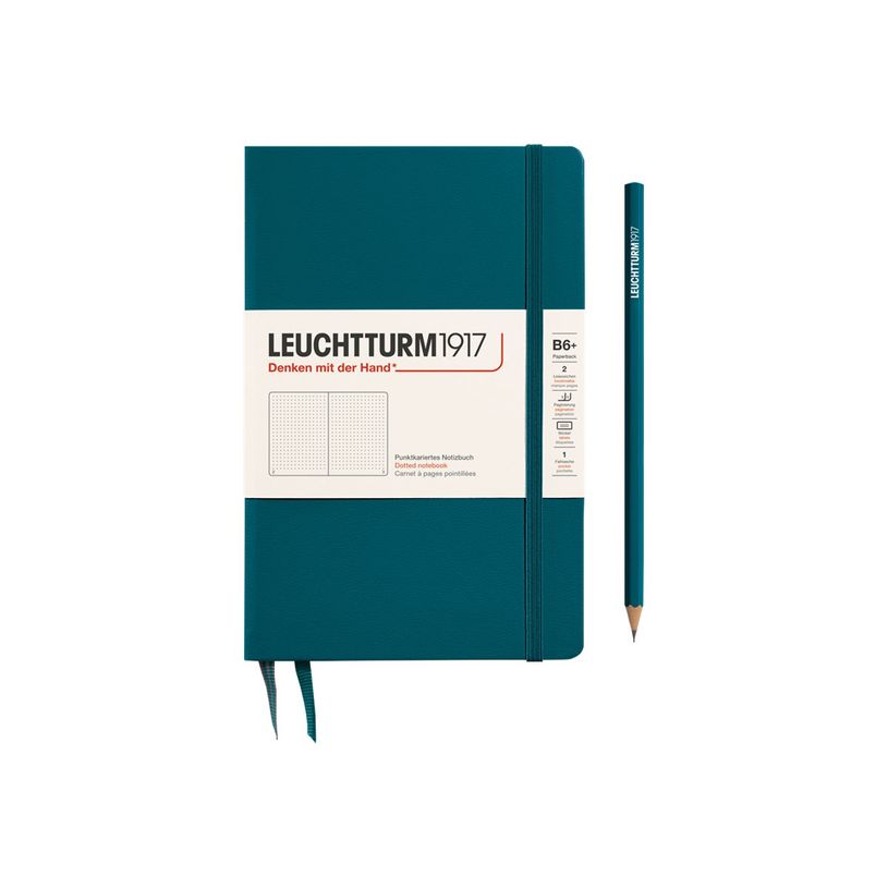 4004117635601-Leuchtturm1917 - Carnet de notes rigide B6+ - pointillés - bleu pétrole-P_405155526_1-0