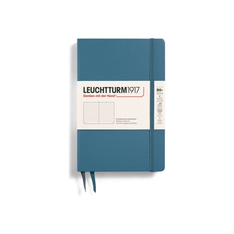 4004117635663-Leuchtturm1917 - Carnet de notes rigide B6+ - pointillés - bleu acier-P_405155527_1-0