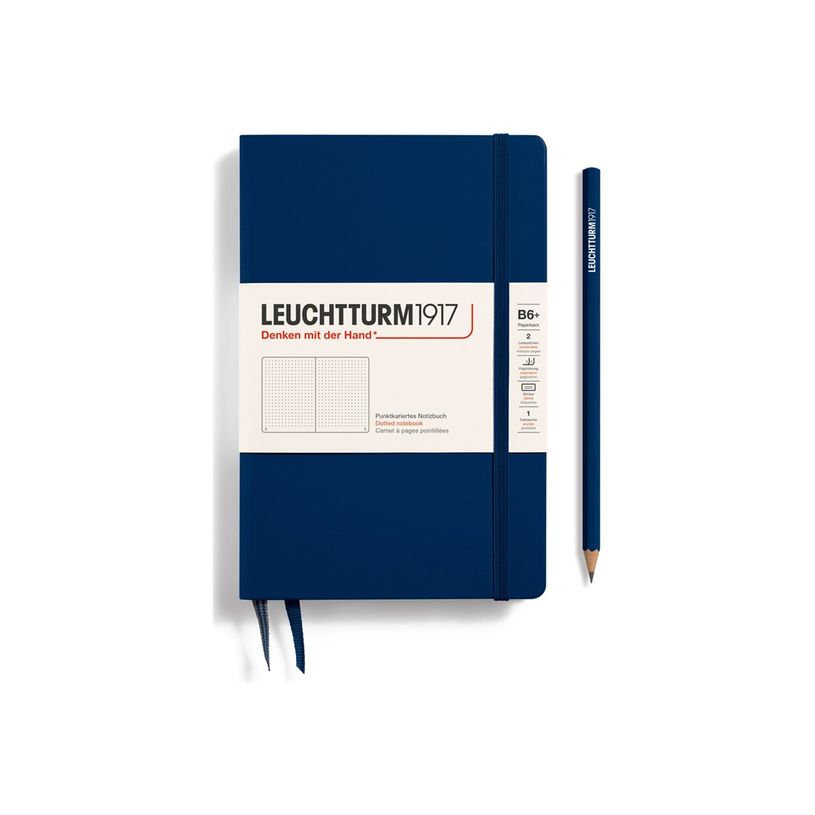 4004117635632-Leuchtturm1917 - Carnet de notes rigide B6+ - pointillés - bleu marine-P_405155528_1-0