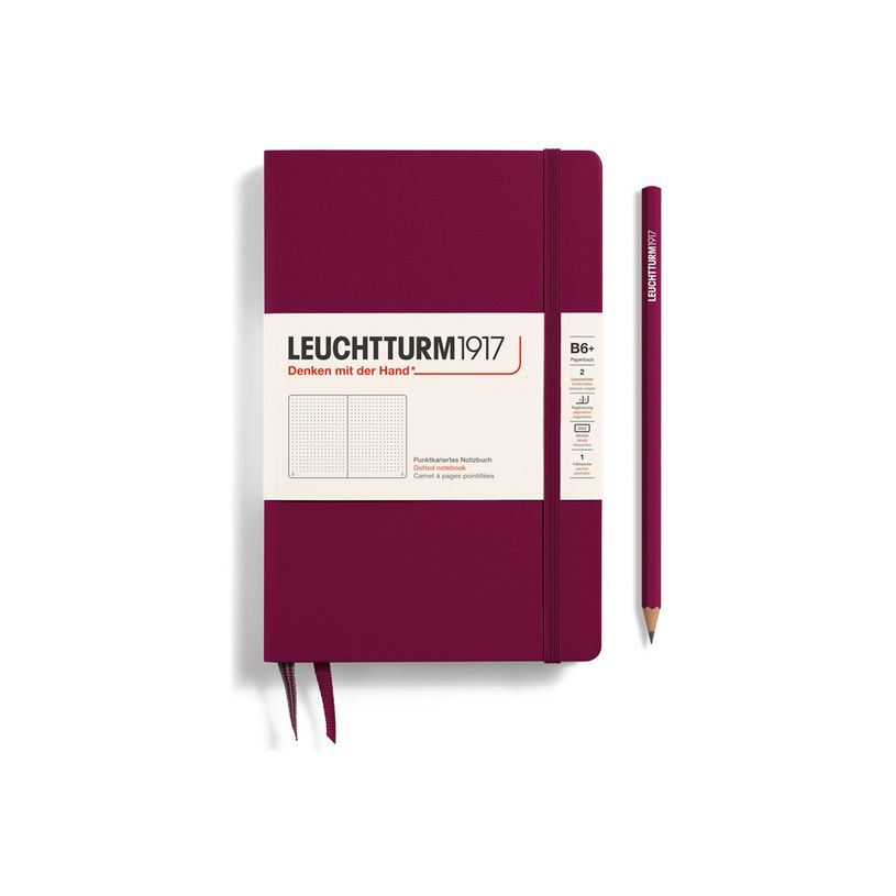 4004117635489-Leuchtturm1917 - Carnet de notes rigide B6+ - pointillés - bordeaux-P_405155529_1-0