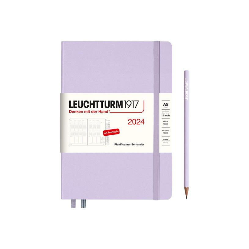 4004117630453-Leuchtturm1917 - Agenda planificateur - 1 semaine sur 2 pages - 14,5 x 21 cm - lilas-P_405155552_1-0