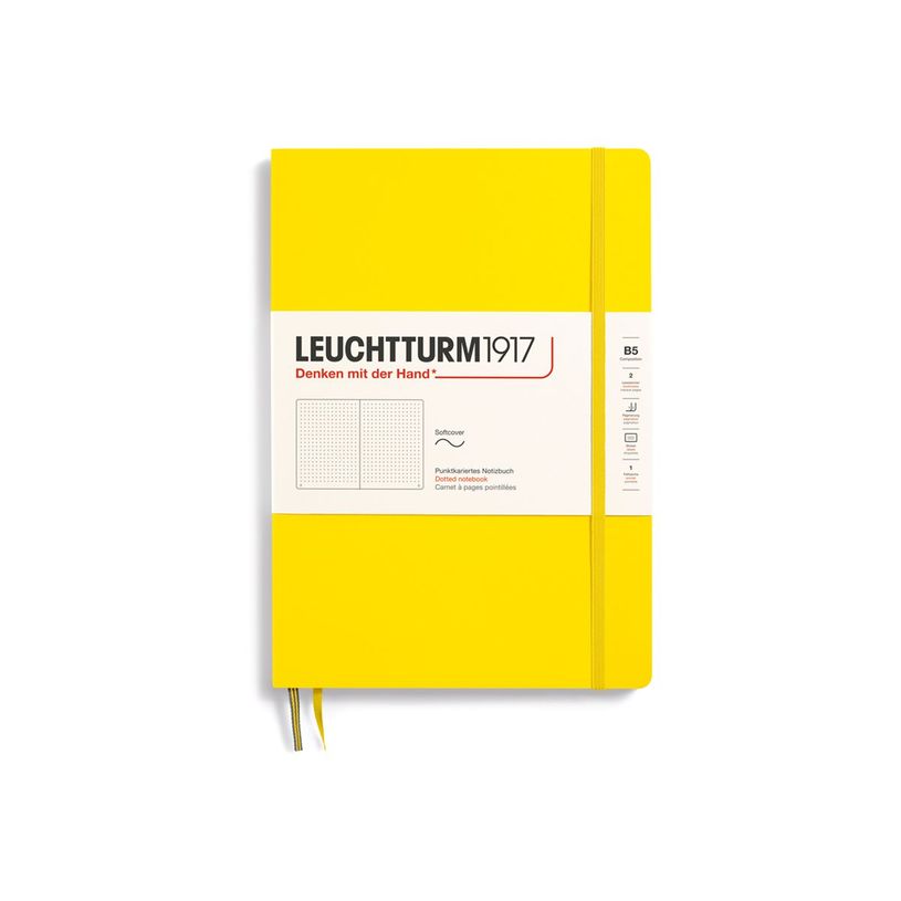 4004117495144-Leuchtturm1917 - Carnet de notes souple - composition B5 - pointillés - jaune citron-P_405155724_1-0