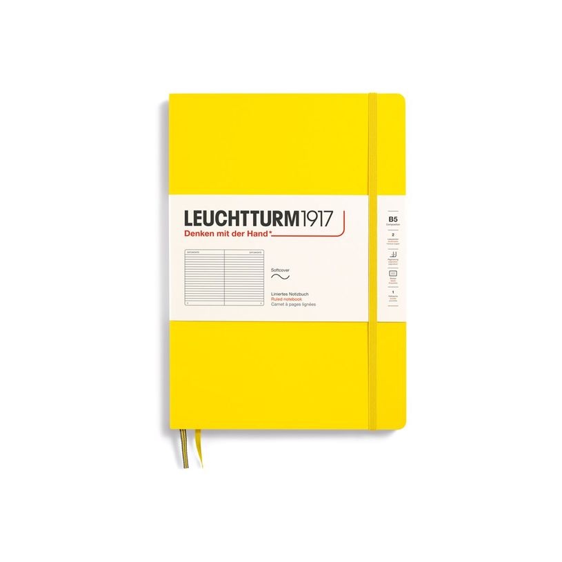 4004117495137-Leuchtturm1917 - Carnet de notes souple - composition B5 - ligné - jaune citron-P_405155725_1-0