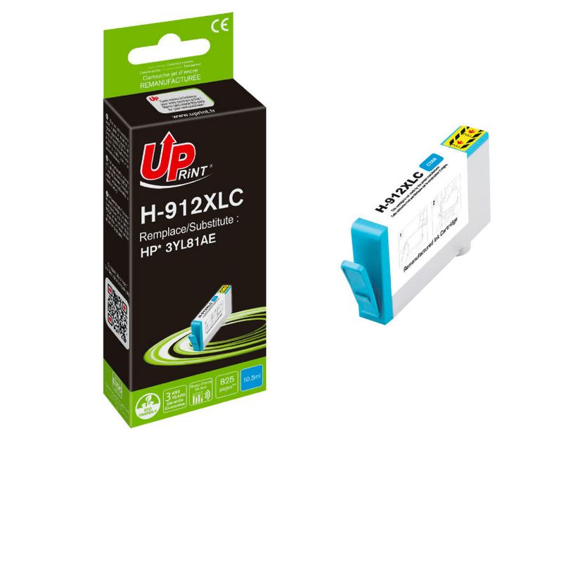 3584770327026-Cartouche remanufacturée HP 912XL - cyan - UPrint--2