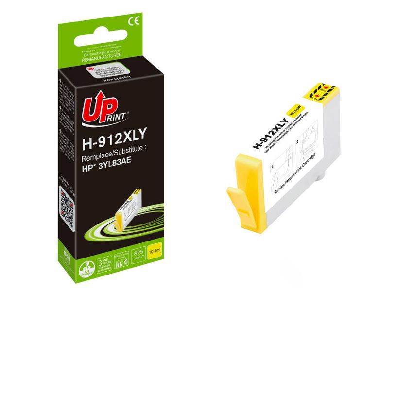 3584770327057-Cartouche remanufacturée HP 912XL - jaune - UPrint--2