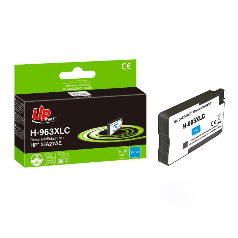3584770327071-Cartouche remanufacturée HP 963XL - cyan - UPrint--2