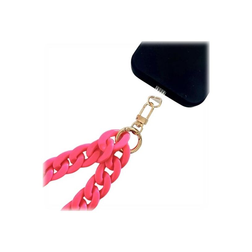 3701263523684-JAYM - Tour de cou fashion avec attache - 1.20m - Rose fluo-P_405156003_1-0