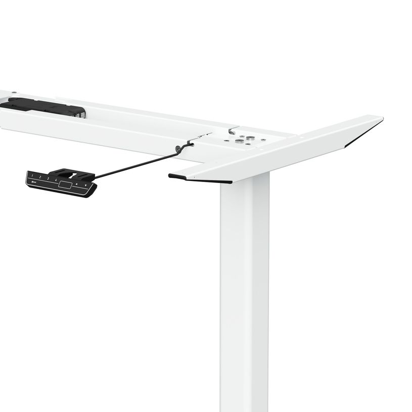 3760350286154-Bureau électrique VICTOR - L120x80cm - Pieds blancs - plateau chêne massif-P_405156026_4-3