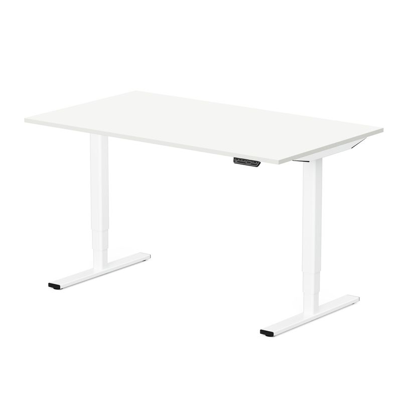 3760350286031-Bureau électrique VICTOR - L120x80cm - pieds blancs - plateau blanc laqué-P_405156033_1-0