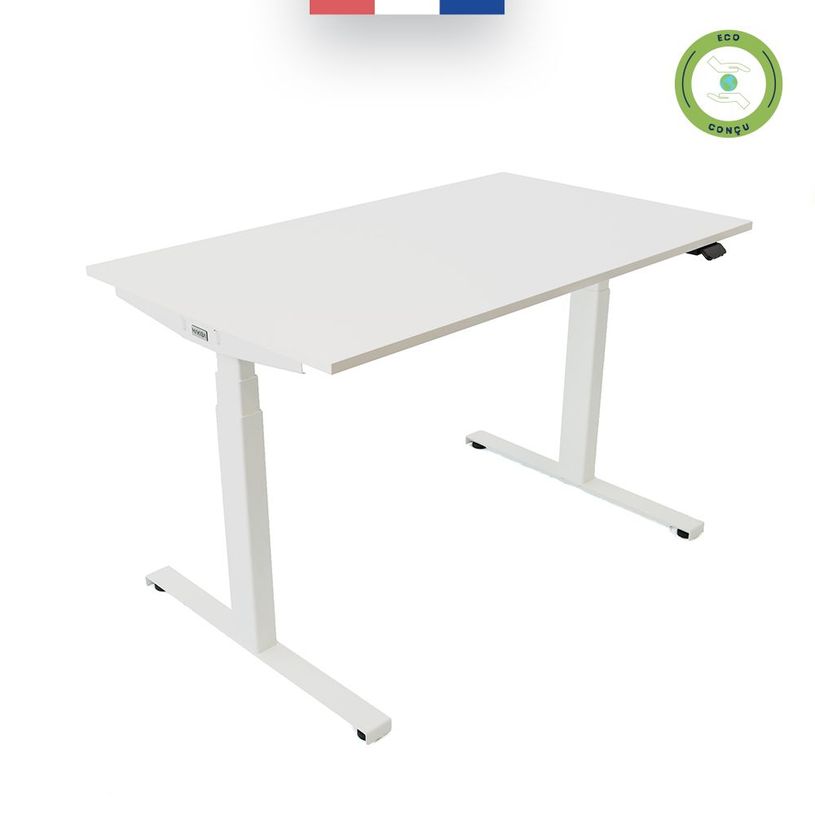 3760350282538-Bureau électrique UGO - L120x80cm - pieds blancs - plateau blanc laqué-P_405156069_3-2