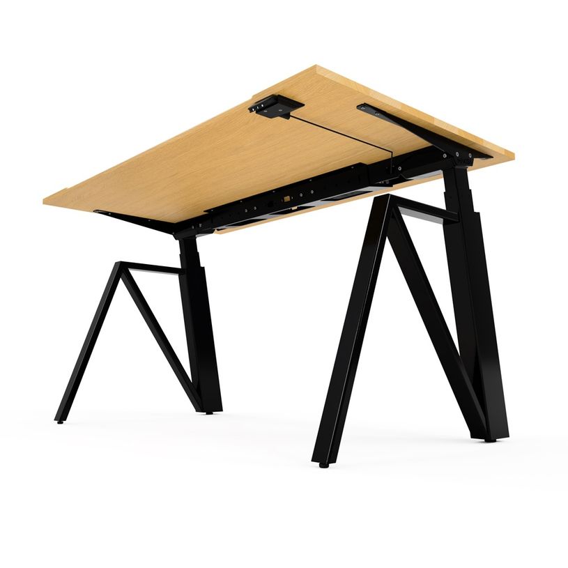 3760350283122-Bureau électrique THEODORE - L180x80cm - Pieds noir - plateau chêne de fil-P_405156136_4-3