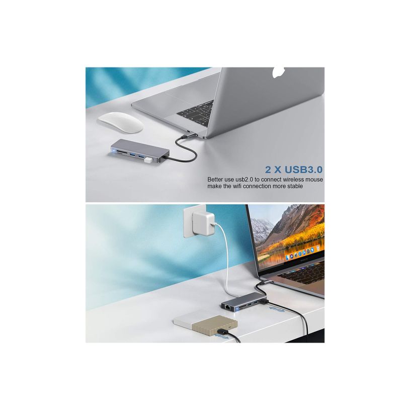 3303170099438-T'nB iClick - Station d'accueil - USB-C - HDMI - GigE-P_405156166_6-9