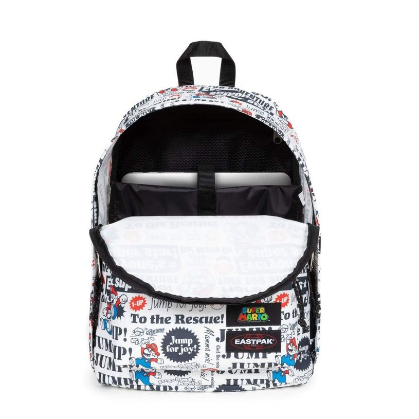 196246675666-EASTPAK Out Of Office - Sac à dos super mario newspaper avec compartiment pour ordinateur -P_405156356_1-0