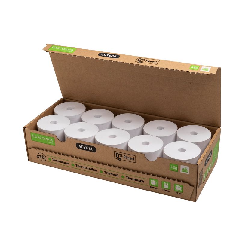 3130630407683-Exacompta - 10 Bobines thermiques - rouleaux caisses - 80 x 72 mm x 76 m - sans phénol et-P_405156642_4-6