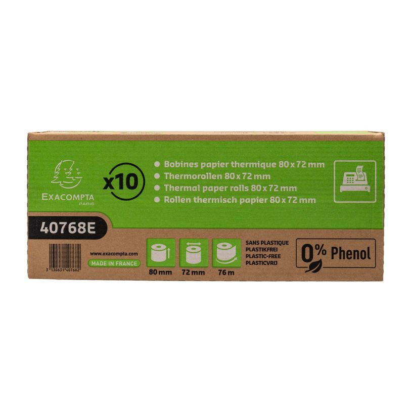 3130630407683-Exacompta - 10 Bobines thermiques - rouleaux caisses - 80 x 72 mm x 76 m - sans phénol et-P_405156642_5-7