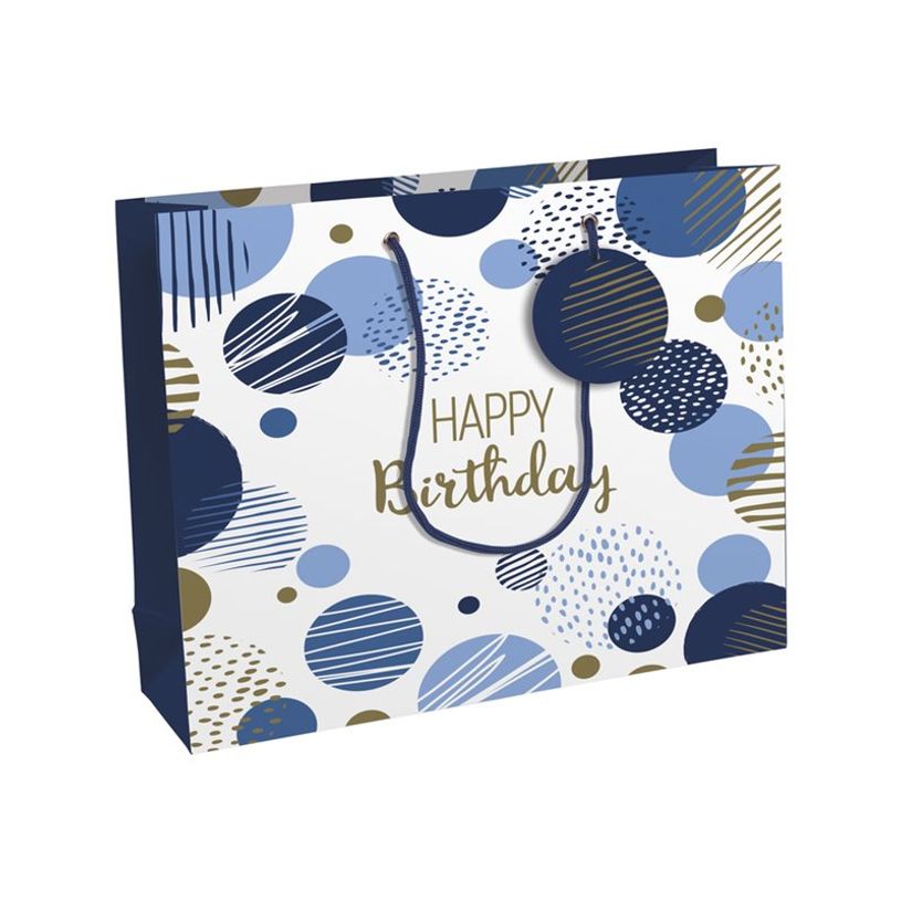 5033601013044-Clairefontaine Excellia - Sac cadeau - 37 x 12 x 27,5 cm - joyeux anniversaire - bleu-P_405156680_1-0