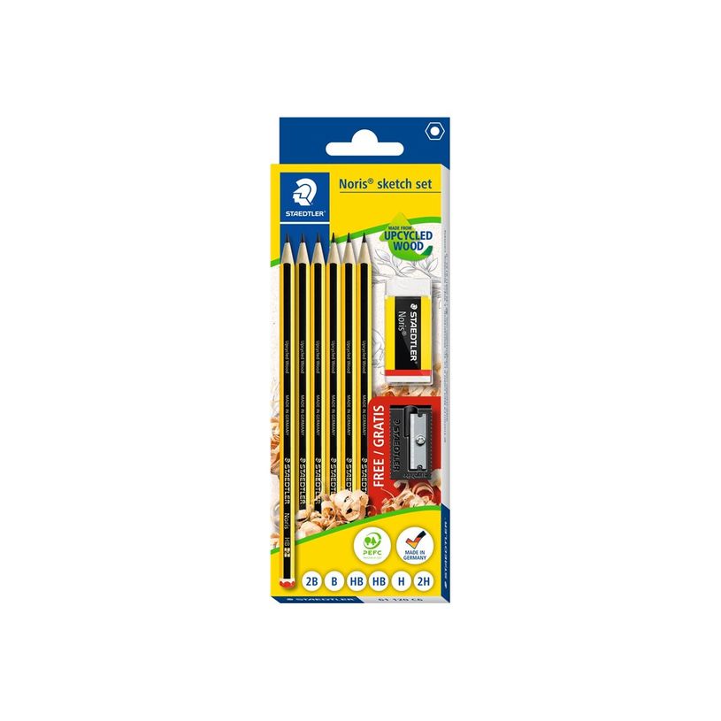 4007817113066-STAEDTLER Noris 120 - crayon - 2B, 2H, B, H, HB (pack de 6)-P_405156687_1-0
