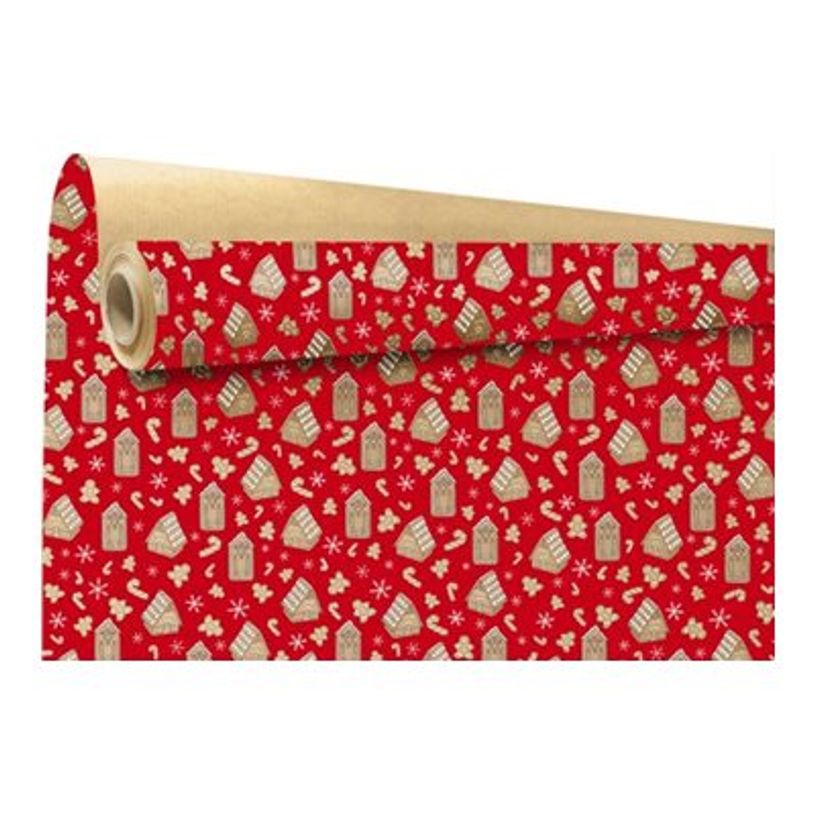 3281650587739-Logistipack HANSEL - Papier cadeau Kraft - 70 cm x 25 m - maisons en pain d'épices-P_405156726_1-0