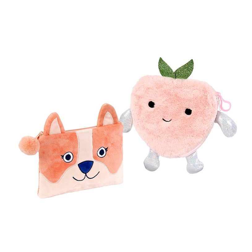 3135258473805-Pochette plate Fluffy Friends Happiness - 1 compartiment - 2 modèles disponibles - Viquel-P_405156761_1-0