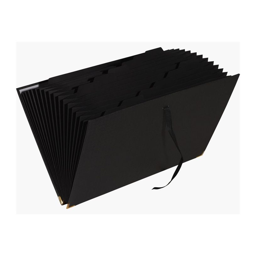 3130630586012-Exacompta OfficeByMe - Trieur extensible 18 compartiments A4 - fermeture à ruban - noir-P_405156867_1-5