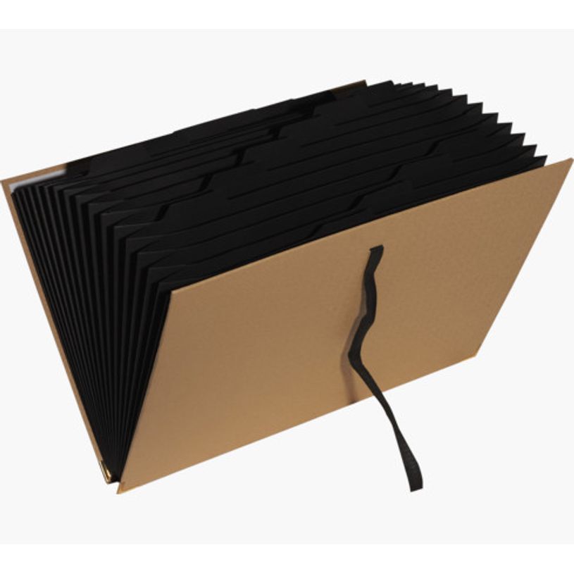 3130630586029-Exacompta OfficeByMe - Trieur extensible 18 compartiments A4 - fermeture à ruban - beige-P_405156868_2-1