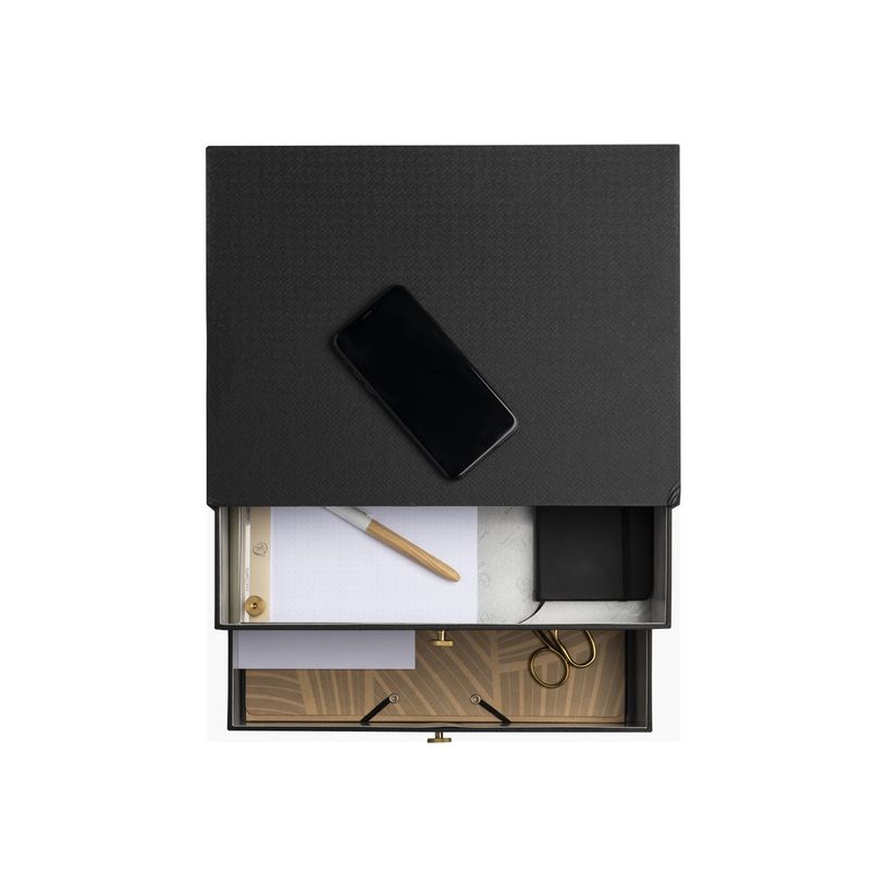 3130630306016-Exacompta OfficeByMe - Module de classement 2 tiroirs - pour A4+ - noir-P_405156876_4-3