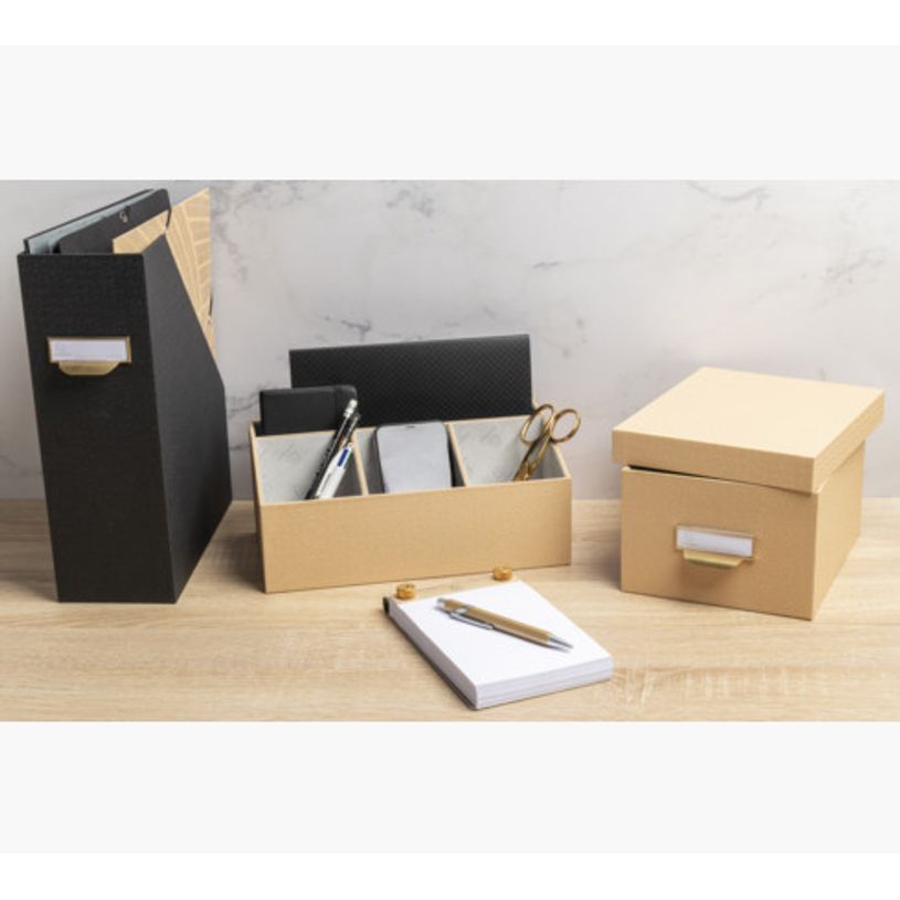3130630686026-Exacompta OfficeByMe - Organiseur de bureau 4 compartiments - beige-P_405156886_5-3