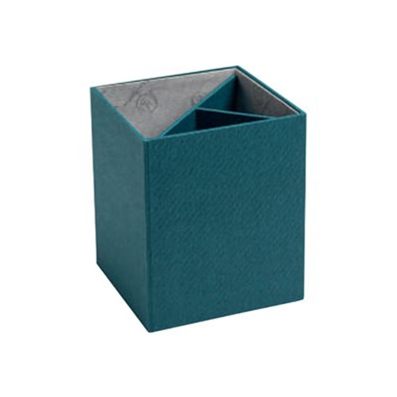 3130630676034-Exacompta OfficebyMe - Pot à crayons 3 compartiments - 10,7 x 9 x 9 cm - bleu canard-P_405156893_1-0